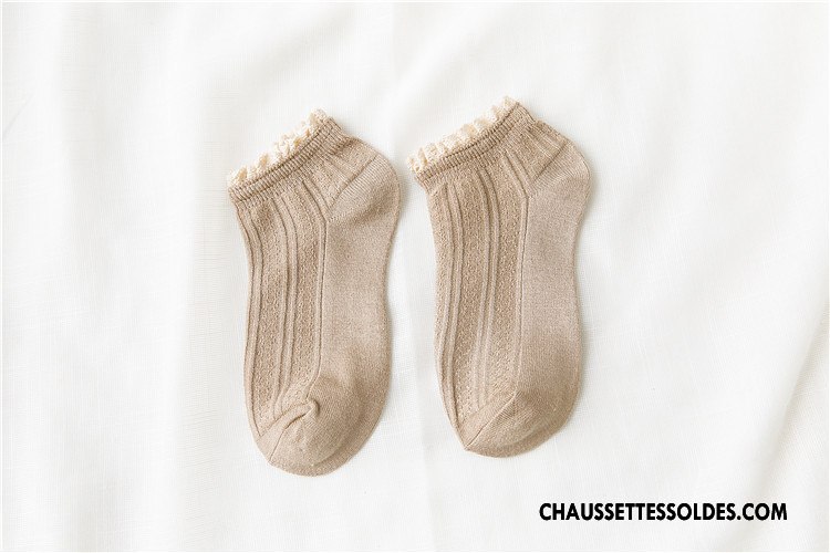 Chaussettes Courtes Femme 100% Coton Fleurs Été Coton Bio Nouvelles Arrivées Printemps Blanc