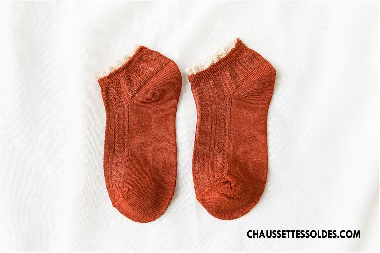 Chaussettes Courtes Femme 100% Coton Fleurs Été Coton Bio Nouvelles Arrivées Printemps Blanc