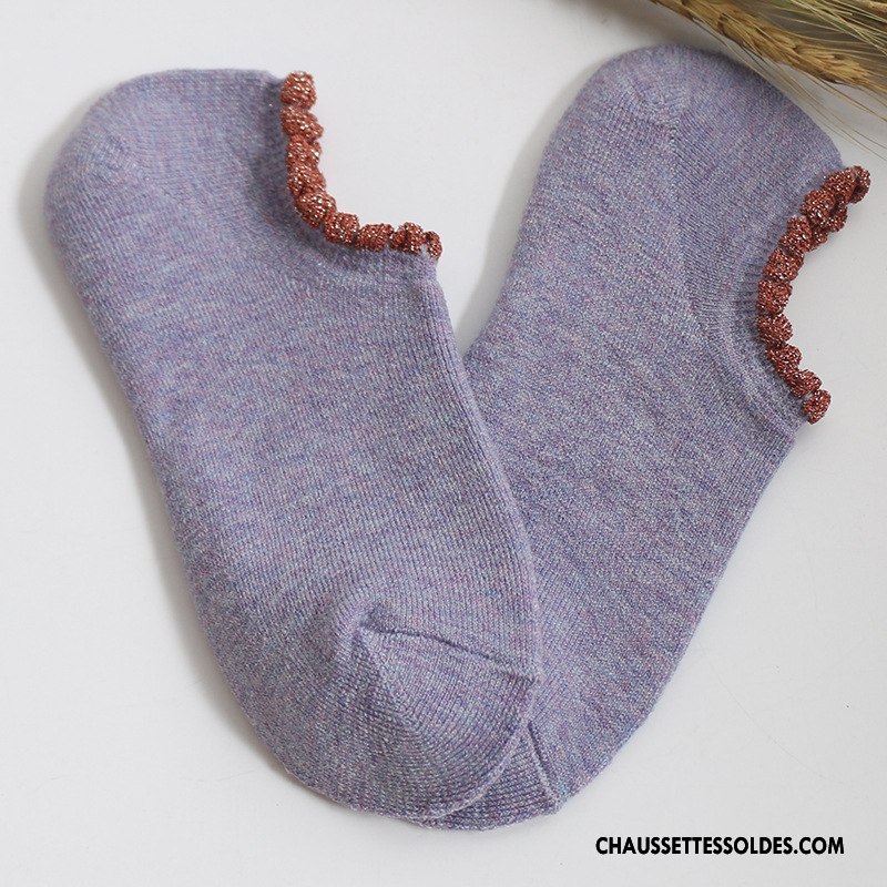 Chaussettes Courtes Femme 100% Coton Nouvelles Arrivées Dame L'automne Chaussette Basse Coupée Printemps Bleu Clair