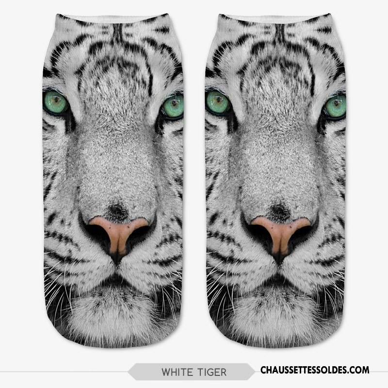 Chaussettes Courtes Femme Adulte Animal Ours Le Nouveau Gros Modèles Féminins Impression Noir