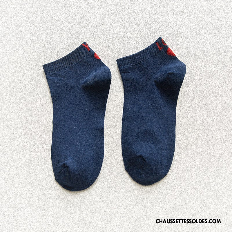 Chaussettes Courtes Femme Amour Nouvelles Arrivées Art Lettre Élève Basse Noir Clair