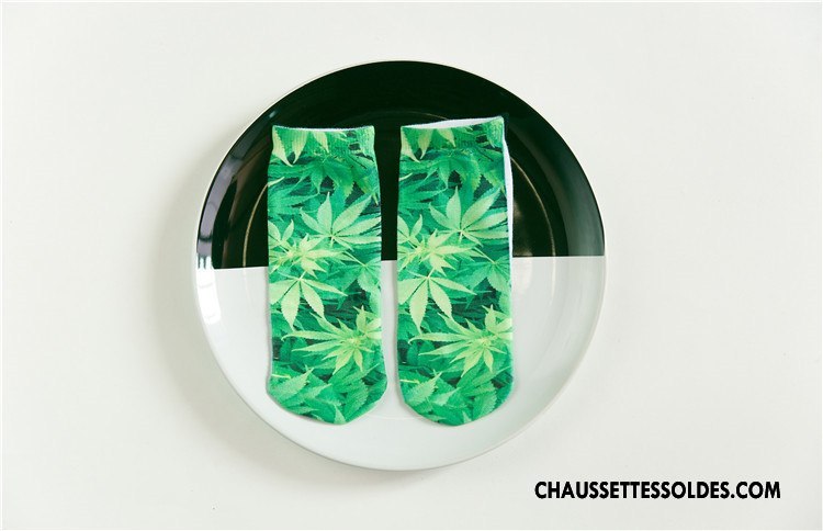 Chaussettes Courtes Femme Animal Chaussette Basse Coupée Rétro Printemps Dimensionnel Impression Rouge