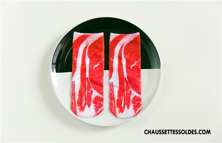 Chaussettes Courtes Femme Animal Chaussette Basse Coupée Rétro Printemps Dimensionnel Impression Rouge