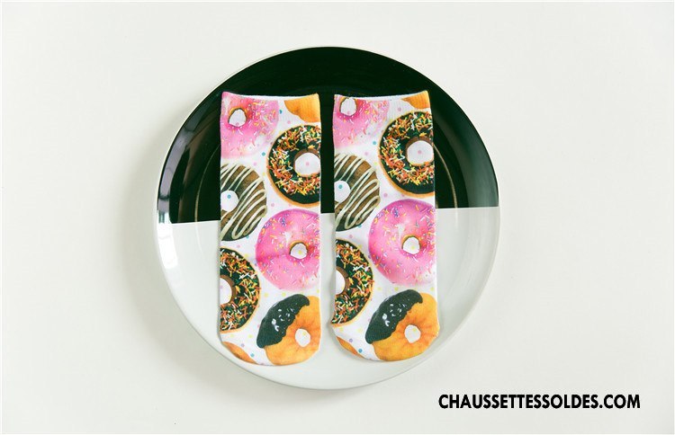 Chaussettes Courtes Femme Animal Chaussette Basse Coupée Rétro Printemps Dimensionnel Impression Rouge