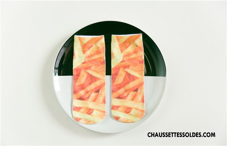 Chaussettes Courtes Femme Animal Chaussette Basse Coupée Rétro Printemps Dimensionnel Impression Rouge