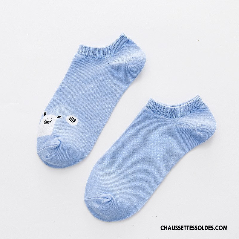 Chaussettes Courtes Femme Animal Chaussettes En Coton Le Nouveau L'automne Dessin Animé Dame Gris