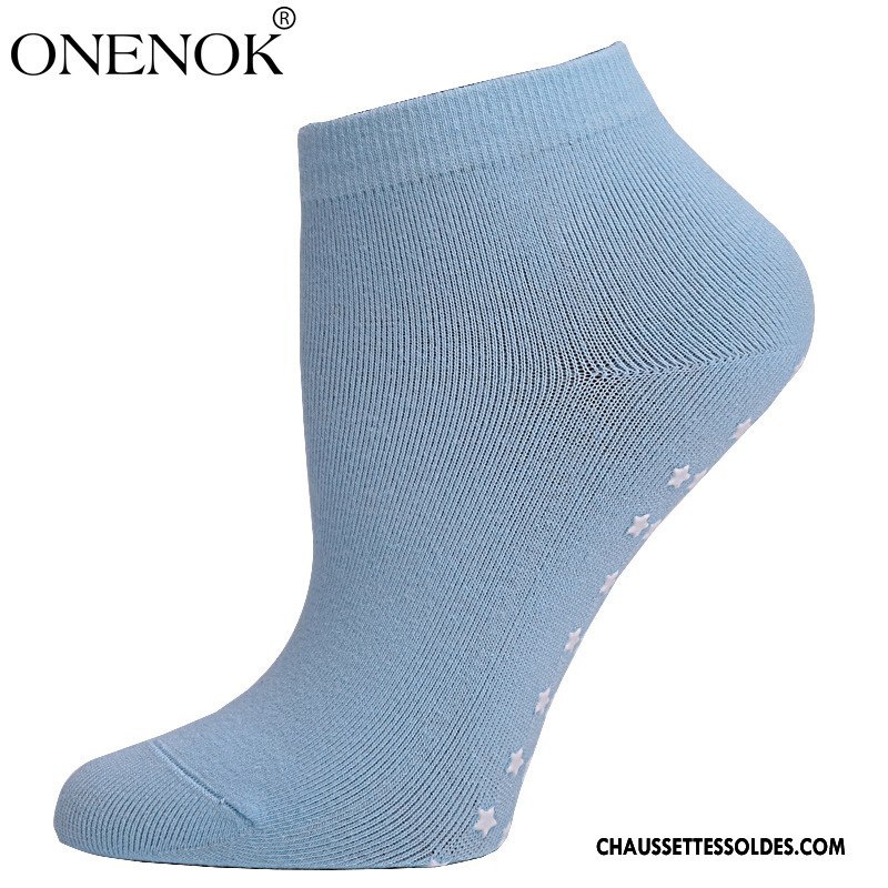 Chaussettes Courtes Femme Antidérapant Chaussettes En Coton Mouvement Yoga Dame Absorber La Sueur Gris