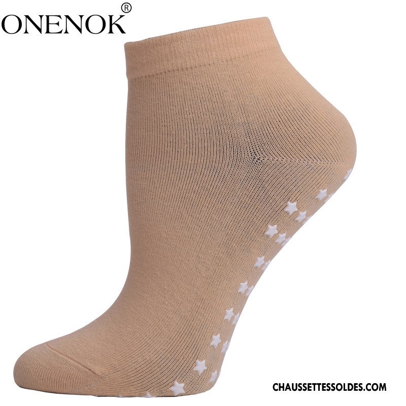 Chaussettes Courtes Femme Antidérapant Chaussettes En Coton Mouvement Yoga Dame Absorber La Sueur Gris