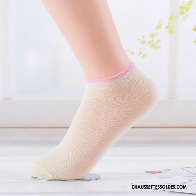 Chaussettes Courtes Femme Basse Chaussette Basse Coupée Casual Invisible Dame Chaussette Courte Couleurs De Bonbons Pure Or Clair
