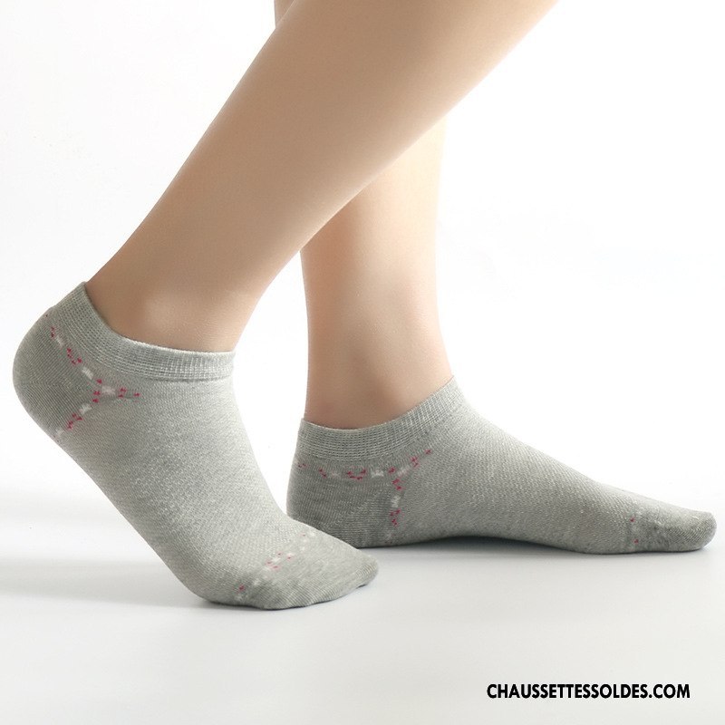 Chaussettes Courtes Femme Casual Matelassé Engrener Chaussette Courte Printemps L'automne Bleu