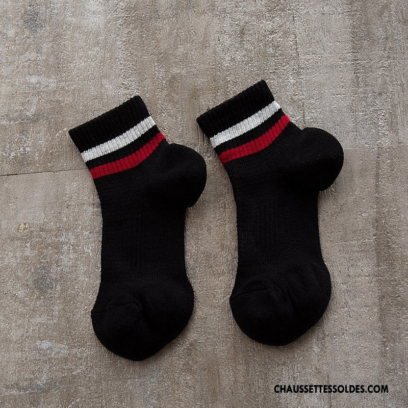 Chaussettes Courtes Femme Casual Mouvement Chaussettes En Coton Net Modèles Féminins Renforcé Gris