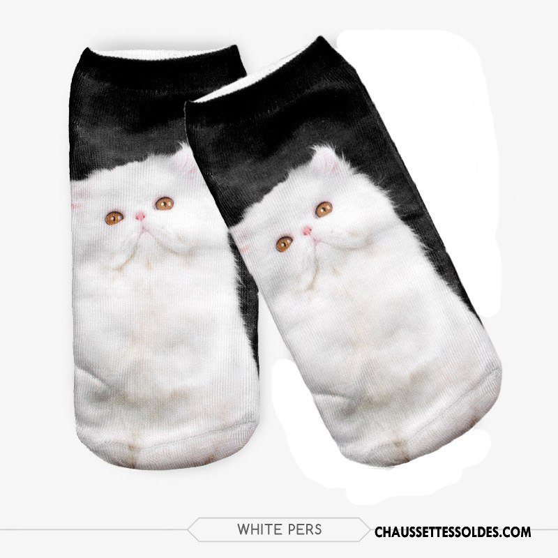 Chaussettes Courtes Femme Chat Chaussette Courte Chaussette Basse Coupée Modèles Féminins Adulte Le Nouveau Impression Bleu