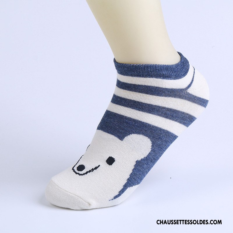 Chaussettes Courtes Femme Chaussette Basse Coupée Animal Le Nouveau Bleu