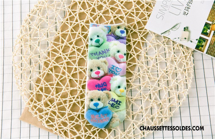 Chaussettes Courtes Femme Chaussette Basse Coupée Animal Printemps Rétro Dimensionnel Impression