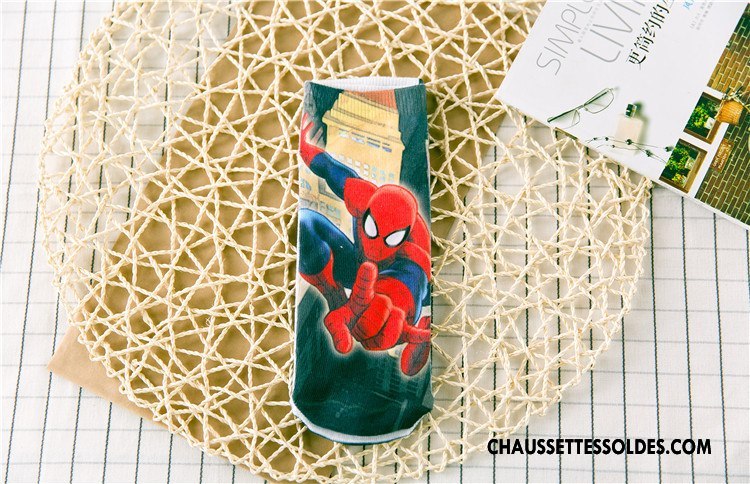 Chaussettes Courtes Femme Chaussette Basse Coupée Animal Printemps Rétro Dimensionnel Impression