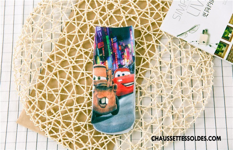 Chaussettes Courtes Femme Chaussette Basse Coupée Animal Printemps Rétro Dimensionnel Impression