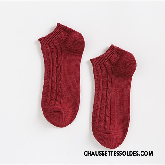 Chaussettes Courtes Femme Chaussette Basse Coupée Art Printemps Rétro Élève Nouvelles Arrivées Rose Clair