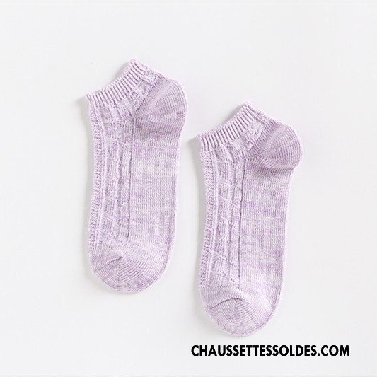 Chaussettes Courtes Femme Chaussette Basse Coupée Art Printemps Rétro Élève Nouvelles Arrivées Rose Clair
