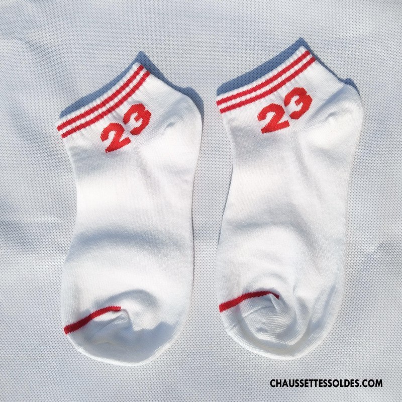 Chaussettes Courtes Femme Chaussette Basse Coupée Art Rayé Chaussette Courte Élève Numérique Blanc