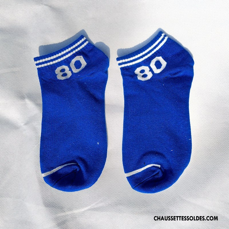 Chaussettes Courtes Femme Chaussette Basse Coupée Art Rayé Chaussette Courte Élève Numérique Blanc