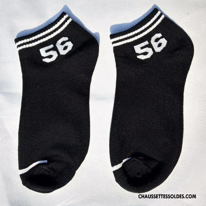 Chaussettes Courtes Femme Chaussette Basse Coupée Art Rayé Chaussette Courte Élève Numérique Blanc