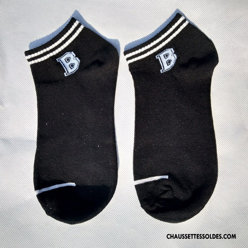 Chaussettes Courtes Femme Chaussette Basse Coupée Art Rayé Chaussette Courte Élève Numérique Blanc
