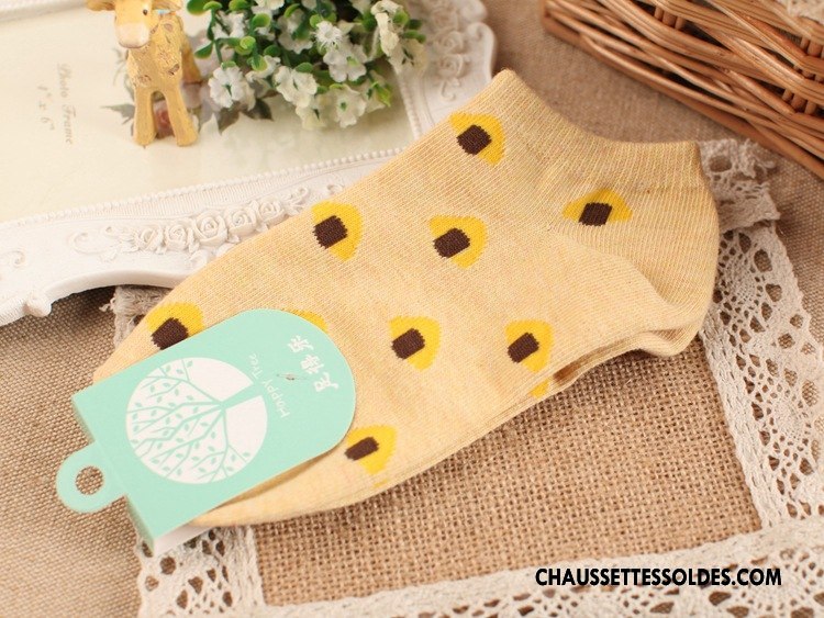 Chaussettes Courtes Femme Chaussette Basse Coupée Beige Style Chaud Chaussette Courte Anti-odeur 100% Coton Couleurs De Bonbons Blanc