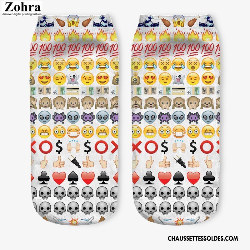 Chaussettes Courtes Femme Chaussette Basse Coupée Chaussette Courte Le Nouveau Invisible Modèles Féminins Impression Jaune
