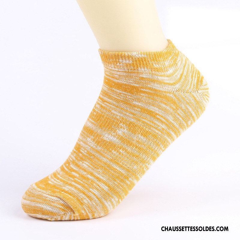Chaussettes Courtes Femme Chaussette Basse Coupée Personnalité Dame Simple Nouveau Coloré Clair