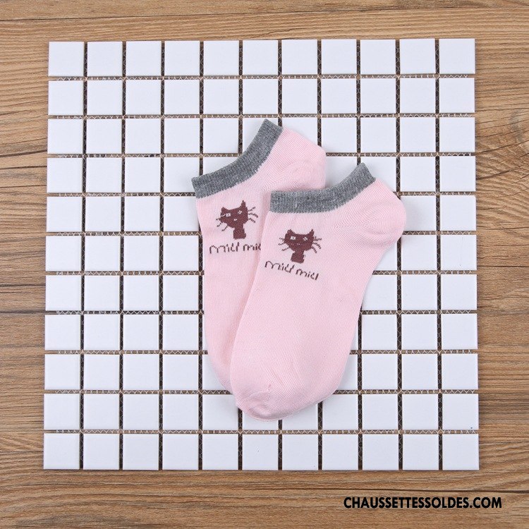 Chaussettes Courtes Femme Chaussette Basse Coupée Ultra Petit Bleu Rose