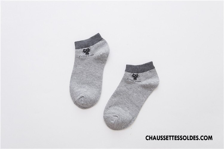Chaussettes Courtes Femme Chaussette Basse Coupée Été 100% Coton Dame Chaussette Courte Printemps Rose