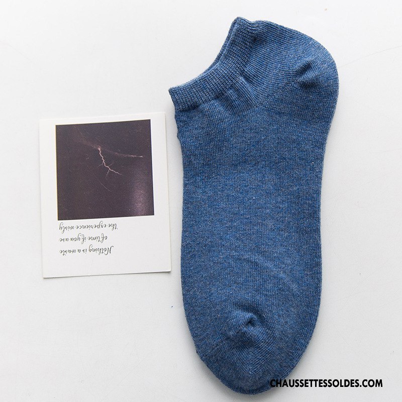 Chaussettes Courtes Femme Chaussette Courte Absorber La Sueur Invisible Mouvement Homme Chaussettes En Coton Bleu Marin Clair