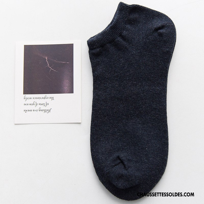 Chaussettes Courtes Femme Chaussette Courte Absorber La Sueur Invisible Mouvement Homme Chaussettes En Coton Bleu Marin Clair