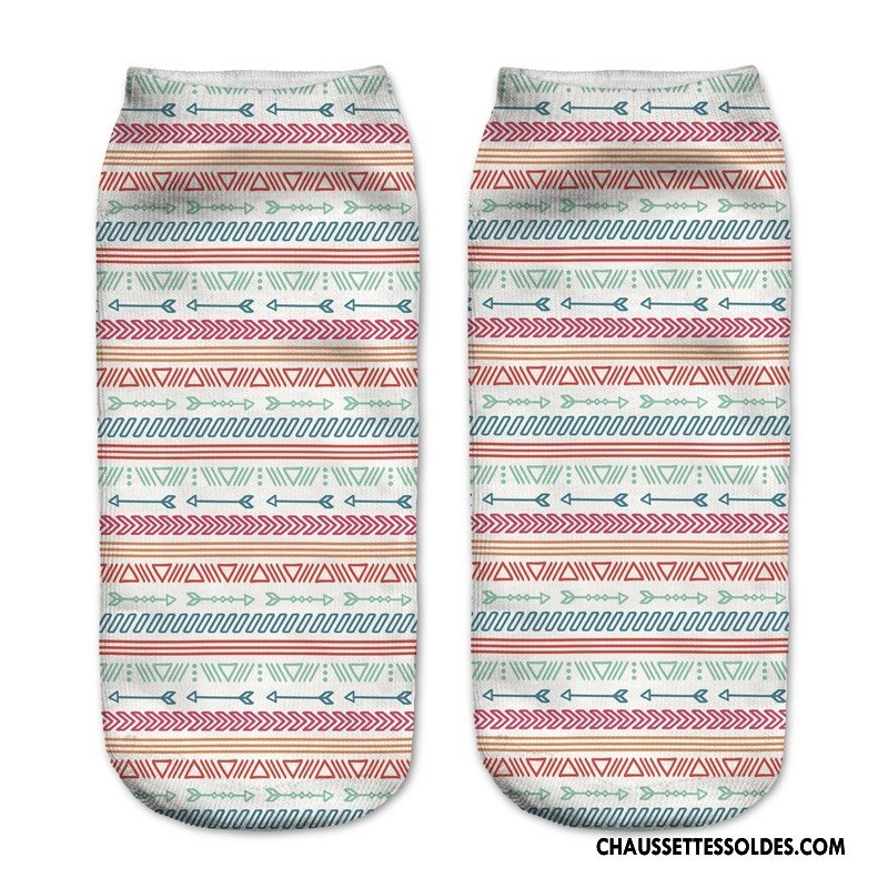 Chaussettes Courtes Femme Chaussette Courte Chaussette Basse Coupée Europe Impression Gris