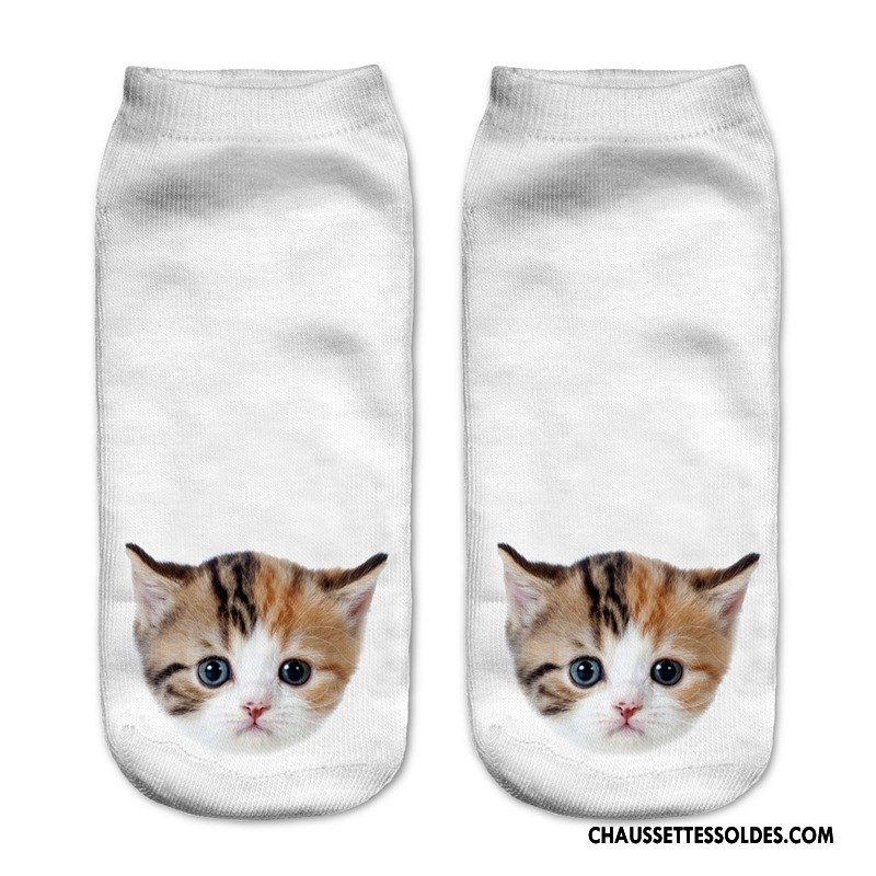 Chaussettes Courtes Femme Chaussette Courte Chaussette Basse Coupée Europe Impression Gris