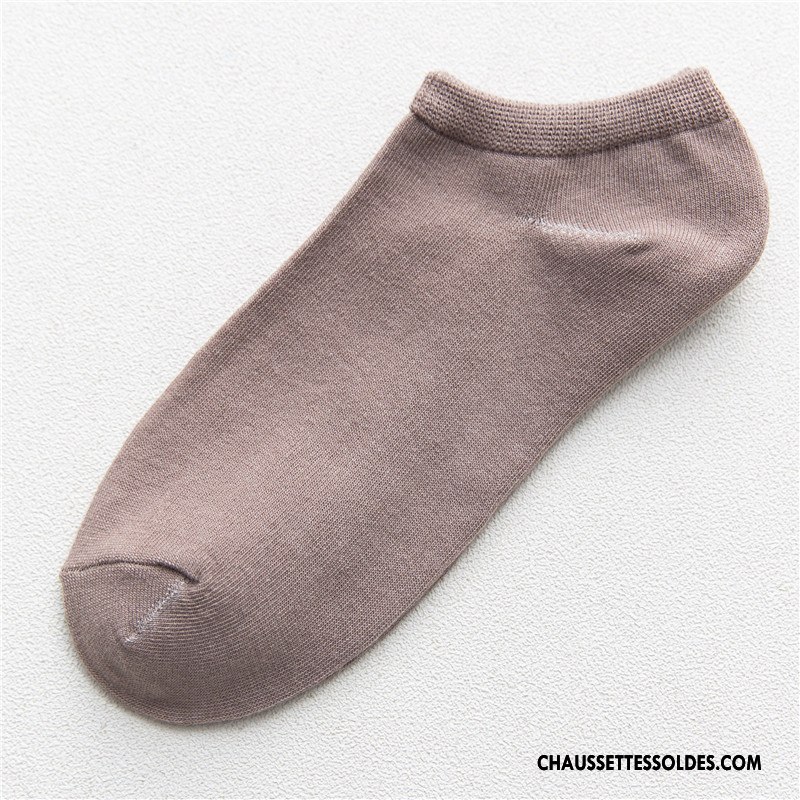 Chaussettes Courtes Femme Chaussette Courte Dame Invisible Été Chaussettes En Coton Mouvement Jaune Clair