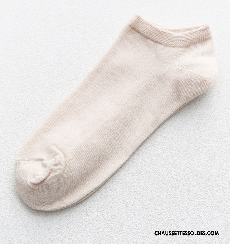Chaussettes Courtes Femme Chaussette Courte Dame Invisible Été Chaussettes En Coton Mouvement Jaune Clair