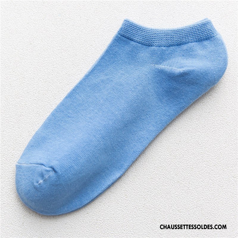 Chaussettes Courtes Femme Chaussette Courte Dame Invisible Été Chaussettes En Coton Mouvement Jaune Clair