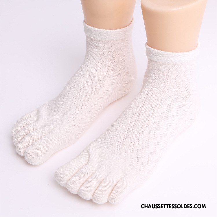 Chaussettes Courtes Femme Chaussette Courte Dame Respirant Engrener Clair Cinq Doigts Violet