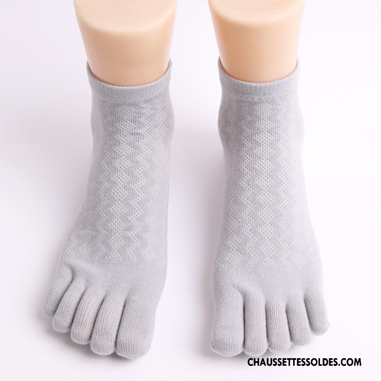 Chaussettes Courtes Femme Chaussette Courte Dame Respirant Engrener Clair Cinq Doigts Violet