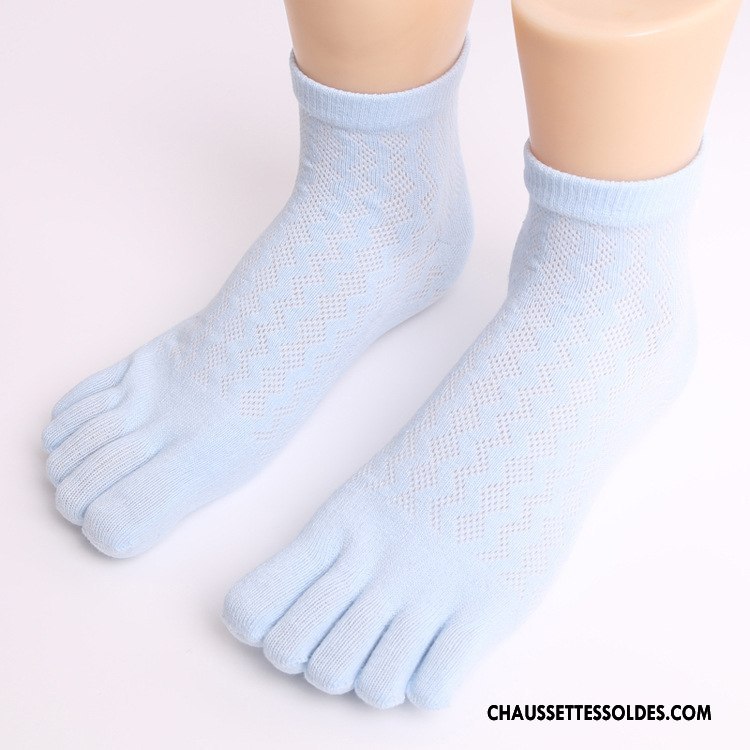 Chaussettes Courtes Femme Chaussette Courte Dame Respirant Engrener Clair Cinq Doigts Violet