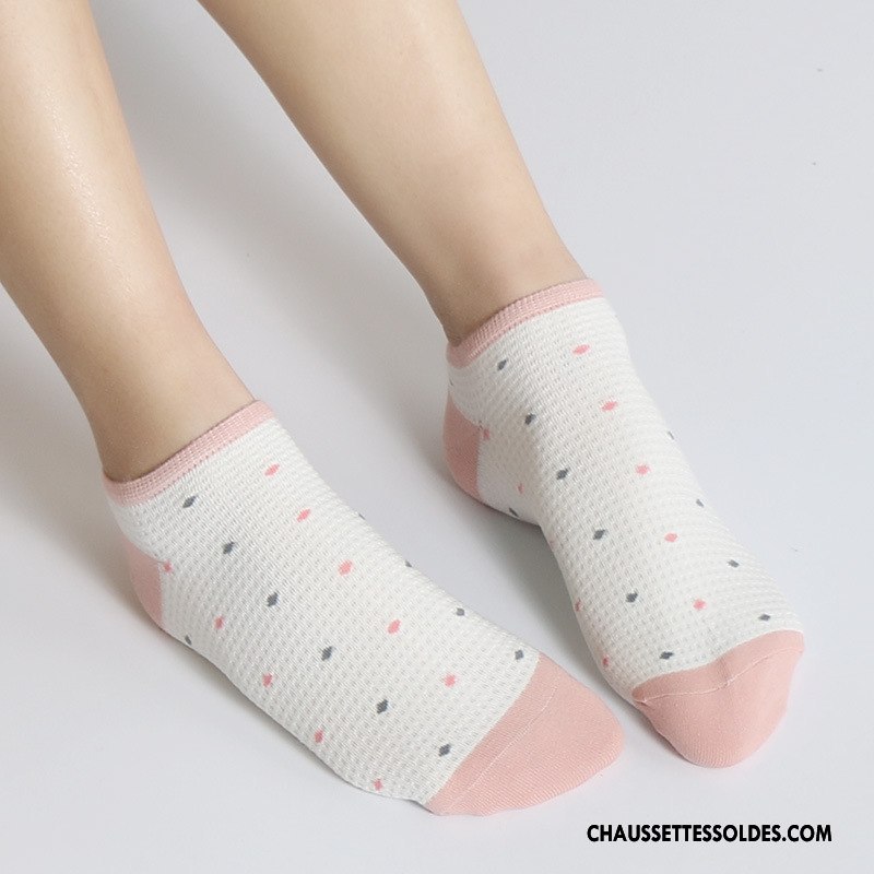 Chaussettes Courtes Femme Chaussette Courte Filles Antidérapant Le Nouveau Respirant Dame Blanc Clair