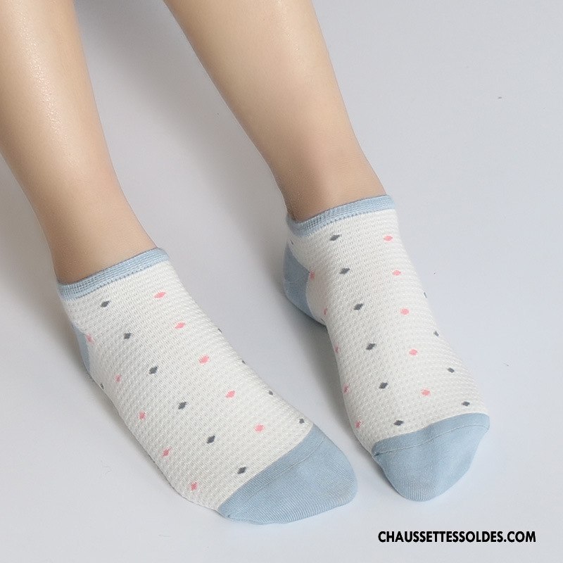 Chaussettes Courtes Femme Chaussette Courte Filles Antidérapant Le Nouveau Respirant Dame Blanc Clair