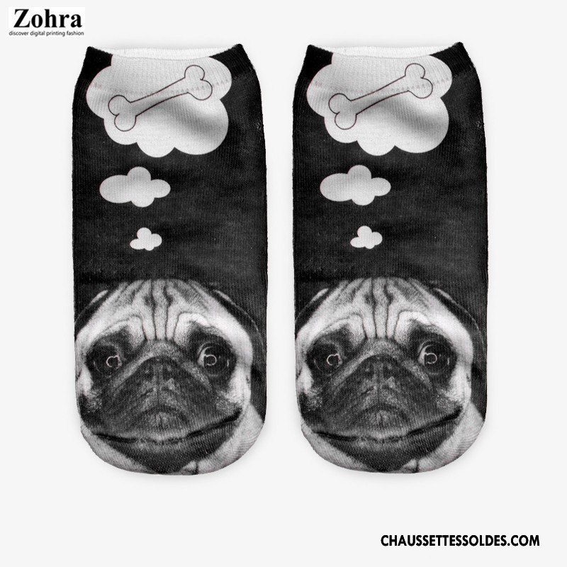 Chaussettes Courtes Femme Chaussette Courte Le Nouveau Chaussette Basse Coupée Adulte Impression Blanc