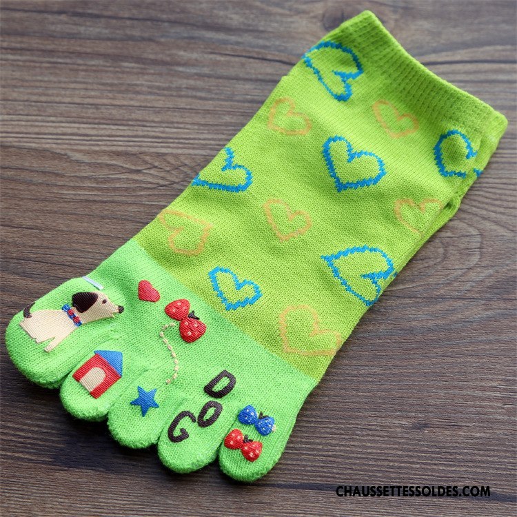 Chaussettes Courtes Femme Cinq Doigts Matelassé Le Nouveau Confortable Bleu