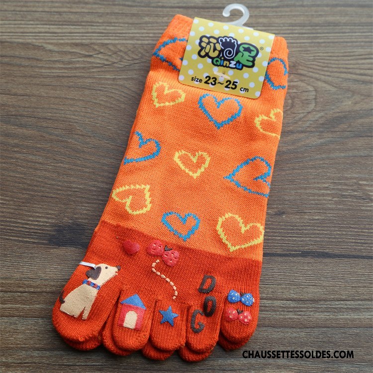 Chaussettes Courtes Femme Cinq Doigts Matelassé Le Nouveau Confortable Bleu