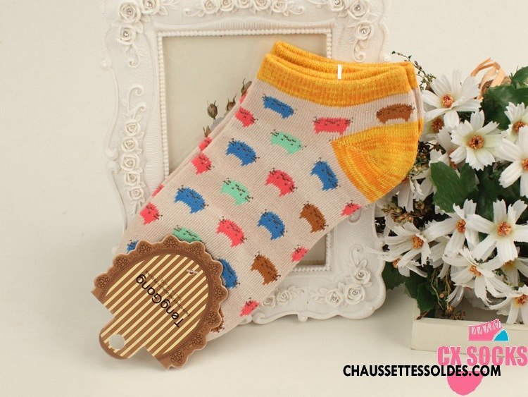 Chaussettes Courtes Femme Coton Bio Chaussette Basse Coupée Charmant Chat Nouvelles Arrivées Rouge
