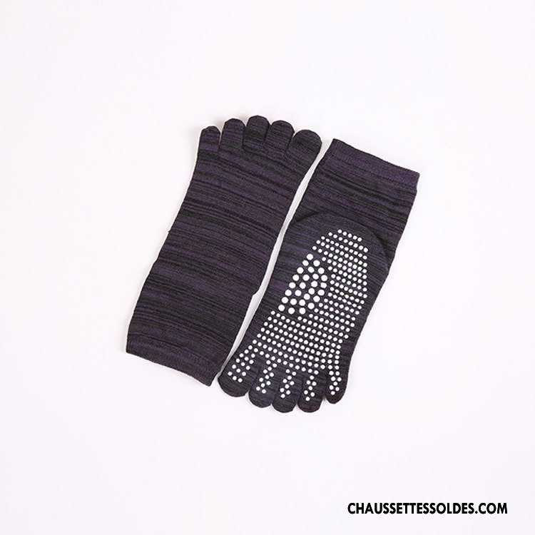 Chaussettes Courtes Femme Couleur Cinq Doigts Modèles Féminins 100% Coton Rétro Antidérapant Rose