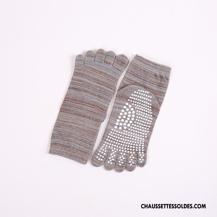 Chaussettes Courtes Femme Couleur Cinq Doigts Modèles Féminins 100% Coton Rétro Antidérapant Rose