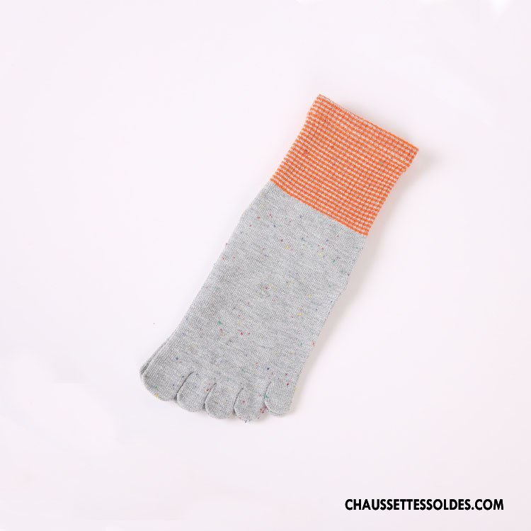 Chaussettes Courtes Femme Couleur Dame Hiver Renforcé Thermiques Cinq Doigts Blanc